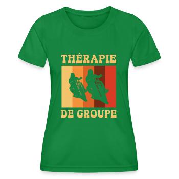 thérapie de groupe - T-shirt sport Femme - vert - Devant - AI Model Female 172 dark (172cm)