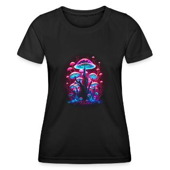 Magical Mushrooms - Women's Functional T-Shirt - black - Front - AI Model Female 172 light (172cm)