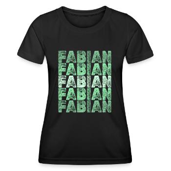 Gift for Fabian - Women's Functional T-Shirt - black - Front - AI Model Female 172 light (172cm)