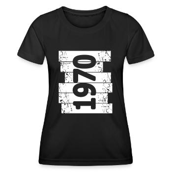 1970 - T-shirt sport Femme - noir - Devant - AI Model Female 172 light (172cm)
