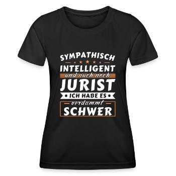 Sympathisch und intelligent - Jurist Edition - Frauen Funktions-T-Shirt - Schwarz - Vorne - AI Model Female 172 light (172cm)