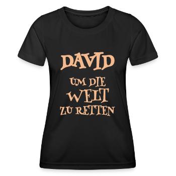 Helper David - Women's Functional T-Shirt - black - Front - AI Model Female 172 light (172cm)