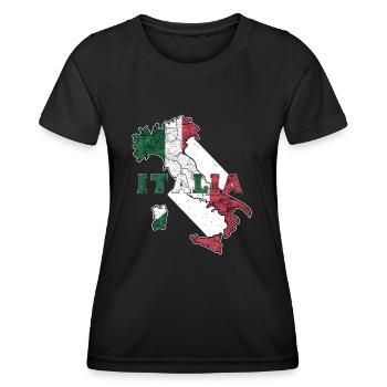 Italy - Women's Functional T-Shirt - black - Front - AI Model Female 172 light (172cm)