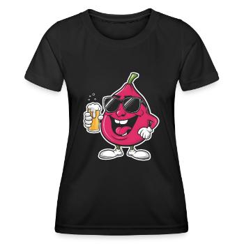 Feige Bier - Frauen Funktions-T-Shirt - Schwarz - Vorne - AI Model Female 172 light (172cm)
