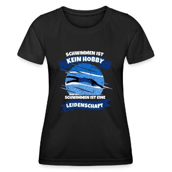Schwimmerin Schwimmen - Frauen Funktions-T-Shirt - Schwarz - Vorne - AI Model Female 172 light (172cm)