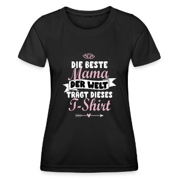 Für die beste Mama der Welt - Frauen Funktions-T-Shirt - Schwarz - Vorne - AI Model Female 172 light (172cm)