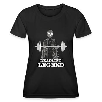 Deadlift Legend Gym, Powerlifter, entraînement, - T-shirt sport Femme - noir - Devant - AI Model Female 172 light (172cm)