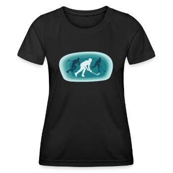 Floorball Floorball Jeu Floorball Joueur - T-shirt sport Femme - noir - Devant - AI Model Female 172 light (172cm)