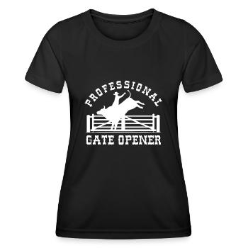 Professional Gate Opener - Women's Functional T-Shirt - black - Front - AI Model Female 172 light (172cm)