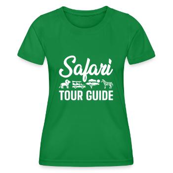 Safari Tour Guide - Women's Functional T-Shirt - kelly green - Front - AI Model Female 172 dark (172cm)