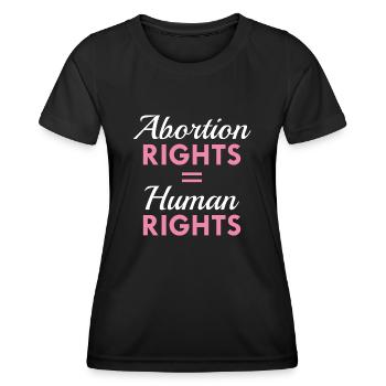 Abtreibungsrechte Gleiche Menschenrechte - Frauen Funktions-T-Shirt - Schwarz - Vorne - AI Model Female 172 light (172cm)