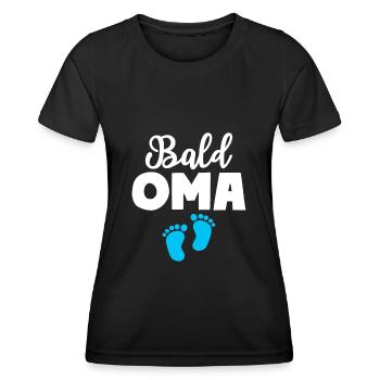 Bald Oma Junge Baby Großmutter - Frauen Funktions-T-Shirt - Schwarz - Vorne - AI Model Female 172 light (172cm)