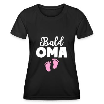 Bald Oma Mädchen Baby Großmutter - Frauen Funktions-T-Shirt - Schwarz - Vorne - AI Model Female 172 light (172cm)