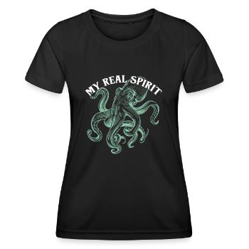 Cephalopoden Kopffüßer Oktopus meine Inspiration - Frauen Funktions-T-Shirt - Schwarz - Vorne - AI Model Female 172 light (172cm)