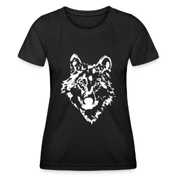 Wolf Sketch Drawing - Women's Functional T-Shirt - black - Front - AI Model Female 172 light (172cm)