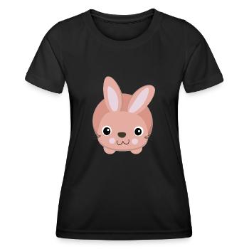 süßes rosa Häschen - Women's Functional T-Shirt - black - Front - AI Model Female 172 light (172cm)