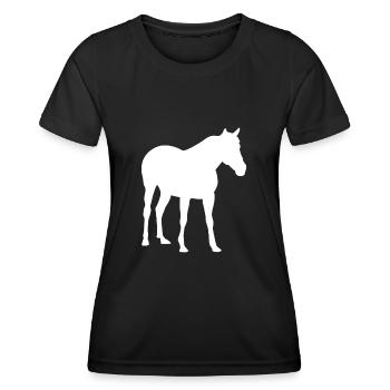 Cheval chevaux chevaux - T-shirt sport Femme - noir - Devant - AI Model Female 172 light (172cm)