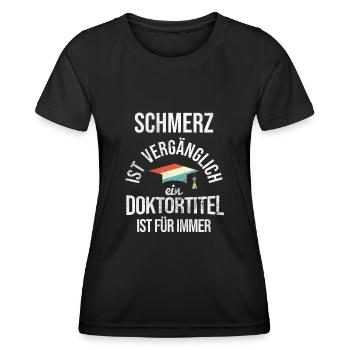 Doktortitel Doktorand - Frauen Funktions-T-Shirt - Schwarz - Vorne - AI Model Female 172 light (172cm)