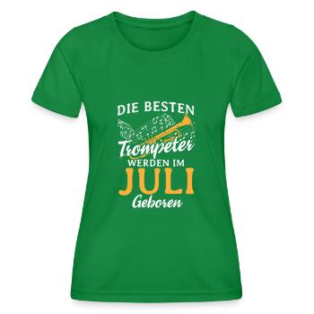 Trompete Instrument - Frauen Funktions-T-Shirt - Kelly Green - Vorne - AI Model Female 172 dark (172cm)