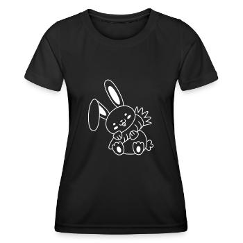 Lapin lapin lapin lapin - T-shirt sport Femme - noir - Devant - AI Model Female 172 light (172cm)