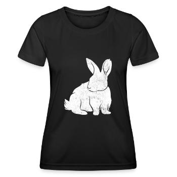Lapin lapin lapin - T-shirt sport Femme - noir - Devant - AI Model Female 172 light (172cm)