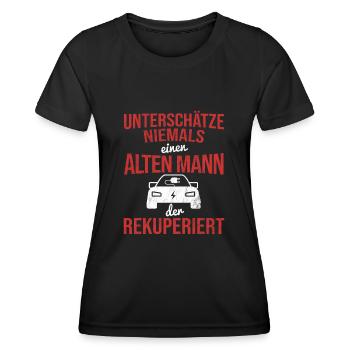 Elektroauto Auto E-Auto - Frauen Funktions-T-Shirt - Schwarz - Vorne - AI Model Female 172 light (172cm)