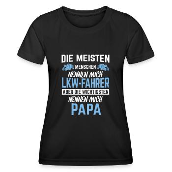 Lkw Fernfahrer - Frauen Funktions-T-Shirt - Schwarz - Vorne - AI Model Female 172 light (172cm)