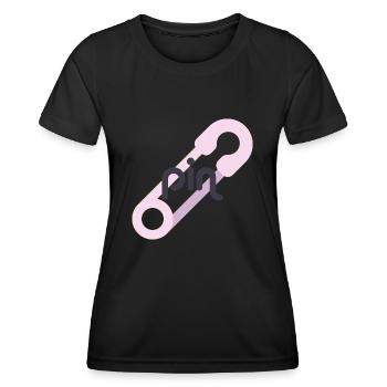 Pin - T-shirt sport Femme - noir - Devant - AI Model Female 172 light (172cm)