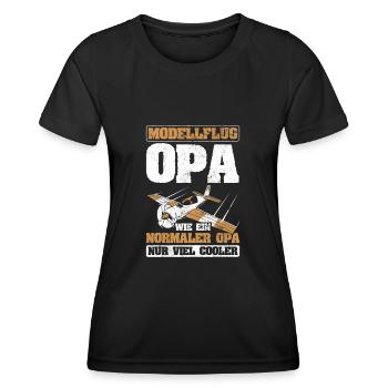 Modellflug - Frauen Funktions-T-Shirt - Schwarz - Vorne - AI Model Female 172 light (172cm)