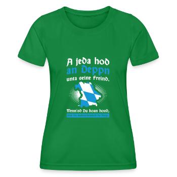 Bayern Dahoam Boarisch - Frauen Funktions-T-Shirt - Kelly Green - Vorne - AI Model Female 172 dark (172cm)