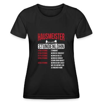 Hausmeister Geschenk - Frauen Funktions-T-Shirt - Schwarz - Vorne - AI Model Female 172 light (172cm)