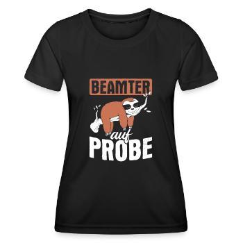 Beamter Auf Probe Beamter - Frauen Funktions-T-Shirt - Schwarz - Vorne - AI Model Female 172 light (172cm)