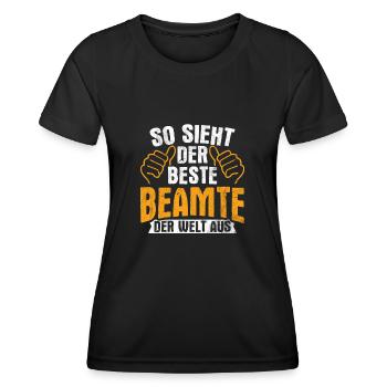 So Sieht Bester Beamte Der Welt Aus Beamter - Frauen Funktions-T-Shirt - Schwarz - Vorne - AI Model Female 172 light (172cm)