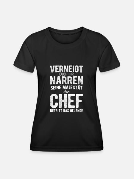 Chef Spruch - Frauen Funktions-T-Shirt - Schwarz