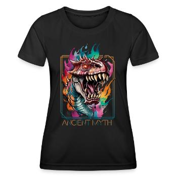 Dragon Head: Un hommage aux mythes anciens - T-shirt sport Femme - noir - Devant - AI Model Female 172 light (172cm)