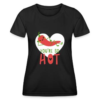 Vous êtes si piquants - T-shirt sport Femme - noir - Devant - AI Model Female 172 light (172cm)