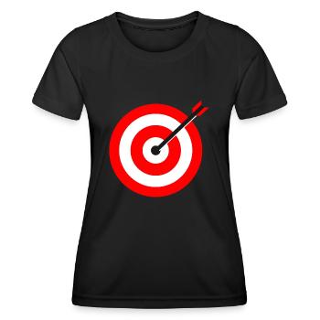 Target a frappé - T-shirt sport Femme - noir - Devant - AI Model Female 172 light (172cm)