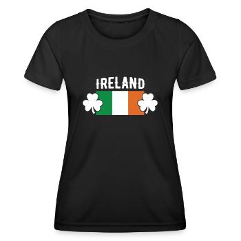 Drapeau de l’Irlande - T-shirt sport Femme - noir - Devant - AI Model Female 172 light (172cm)