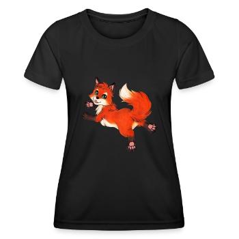Niedliches Fuchs Kind Geschenkidee für Fuchsfan - Frauen Funktions-T-Shirt - Schwarz - Vorne - AI Model Female 172 light (172cm)