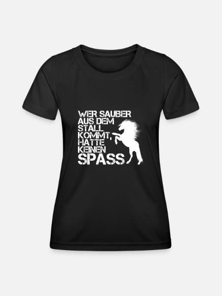 stall weiss - Frauen Funktions-T-Shirt - Schwarz