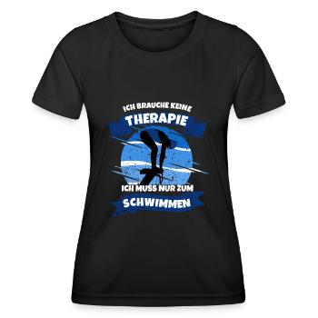 Schwimmer Schwimmen - Frauen Funktions-T-Shirt - Schwarz - Vorne - AI Model Female 172 light (172cm)