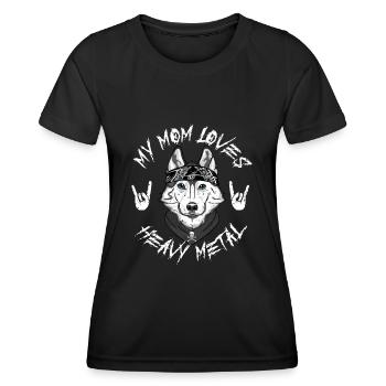 HUSKY - T-shirt sport Femme - noir - Devant - AI Model Female 172 light (172cm)