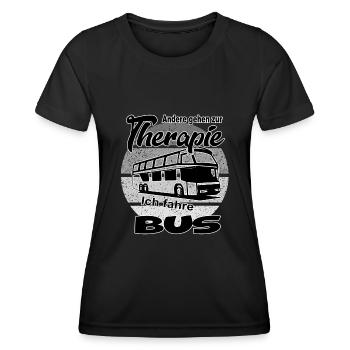 Busfahrer Omnibusfahrer - Frauen Funktions-T-Shirt - Schwarz - Vorne - AI Model Female 172 light (172cm)
