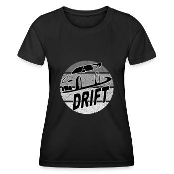 Sprüche Autofahrer Drift Drifting - Frauen Funktions-T-Shirt - Schwarz - Vorne - AI Model Female 172 light (172cm)