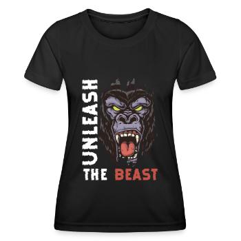 Chimpanzé singe primate - T-shirt sport Femme - noir - Devant - AI Model Female 172 light (172cm)