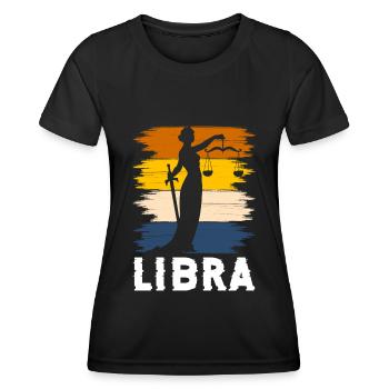 Waage Horoskop Konstellation - Frauen Funktions-T-Shirt - Schwarz - Vorne - AI Model Female 172 light (172cm)