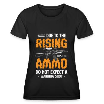 Armes Fusils Propriétaires d’armes à feu - T-shirt sport Femme - noir - Devant - AI Model Female 172 light (172cm)