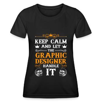 Designer Designer Graphic Designer Painter - Women's Functional T-Shirt - black - Front - AI Model Female 172 light (172cm)