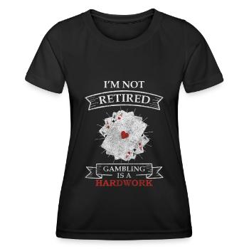 Karten Karte Blackjack Spiel - Frauen Funktions-T-Shirt - Schwarz - Vorne - AI Model Female 172 light (172cm)