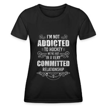 Hockey Skates Sport Team - Women's Functional T-Shirt - black - Front - AI Model Female 172 light (172cm)